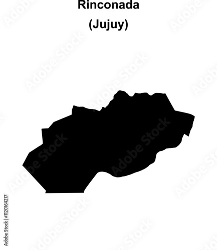 Rinconada department (Jujuy) blank outline map