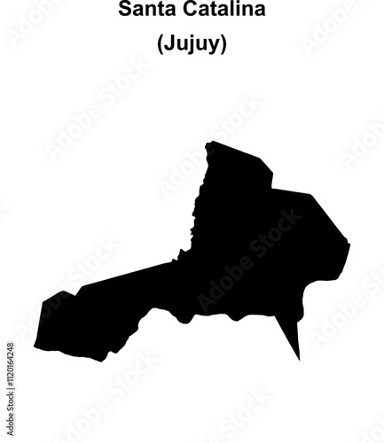 Santa Catalina department (Jujuy) blank outline map