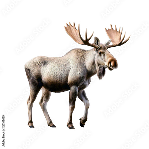 Wallpaper Mural Brown moose walking gracefully in a forest environment during daylight hours Torontodigital.ca