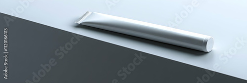 White Tube on Gray Background