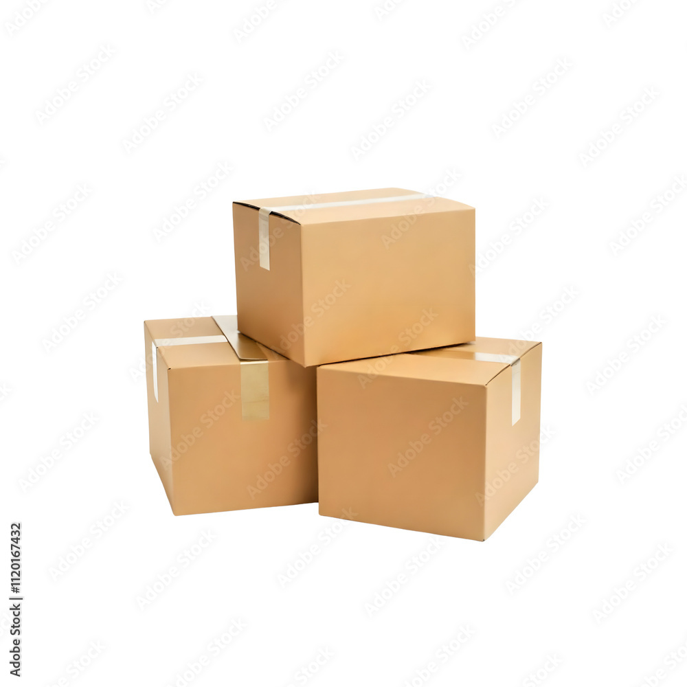Carton boxes on transparent background, PNG Carton boxes on transparent background, PNG