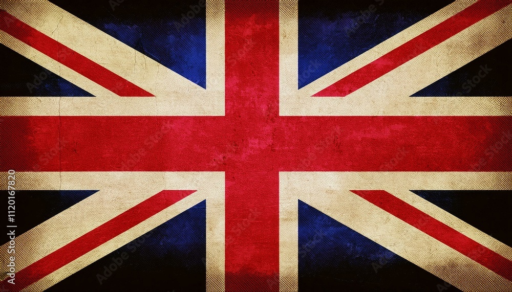 Fototapeta premium Old vintage UK flag