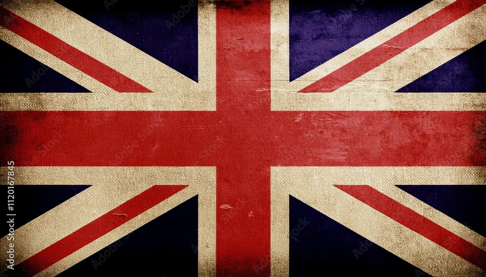 Fototapeta premium Old vintage UK flag