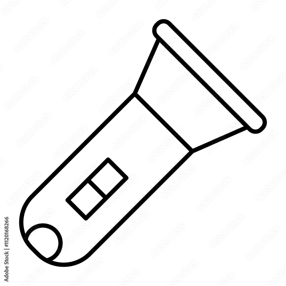 Flashlight Vector Line Icon Design Flashlight Vector Line Icon Design