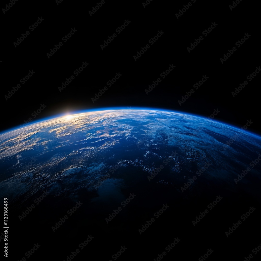 Obraz premium A view of the earth from space at night