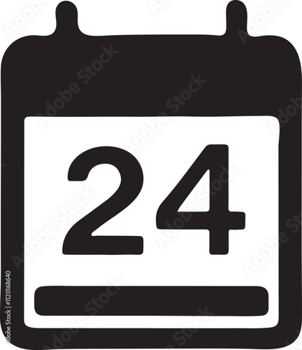 Calendar icon vector , black friday calendar