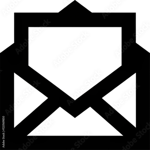 black and white envelope