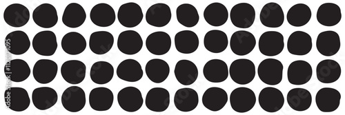 Blob shape vector illustration set. Random blob shapes. Organic black blobs of irregular shape. Abstract blotch, inkblot and pebble silhouettes, simple liquid. Vector illustration.