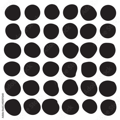 Blob shape vector illustration set. Random blob shapes. Organic black blobs of irregular shape. Abstract blotch, inkblot and pebble silhouettes, simple liquid. Vector illustration.