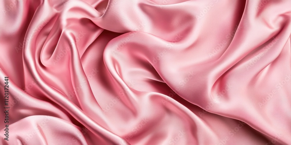 Abstract flowing silk fabric texture, beautiful draped shimmering satin background in rose pink Abstract flowing silk fabric texture, beautiful draped shimmering satin background in rose pink