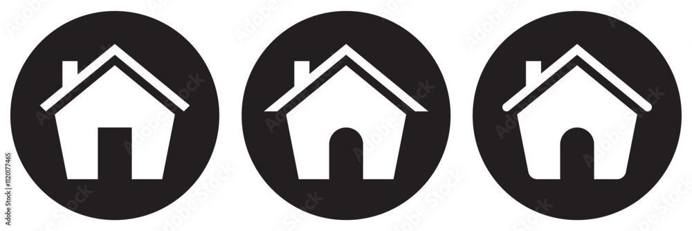 Home icon set. Home icons isolated on white background. Home icon set. Home icons isolated on white background.