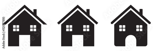 Home icon. House symbol. House set icon. Home flat icon set vector illustration. EPS 10