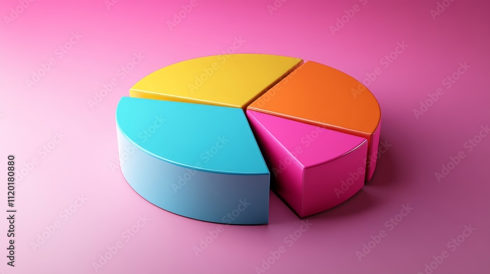 Obraz premium Colorful Pie Chart: Data Visualization for Business