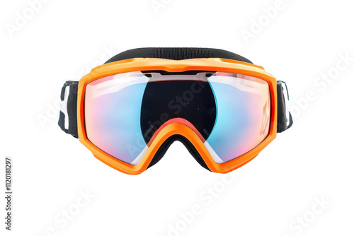 Ski goggles on white background. 