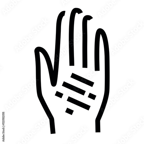 Abrasion black line icon. Household injuries.