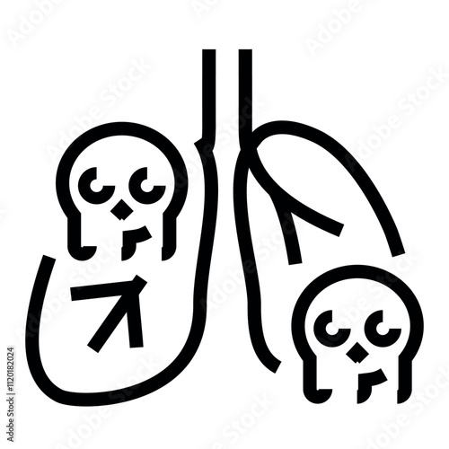 Toxic Gases black line icon. Household injuries.