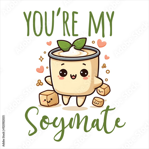 you’re  my  soymate  Funny Valentine's Puns T Shirt Design