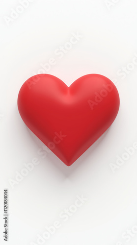 3d red heart symbol