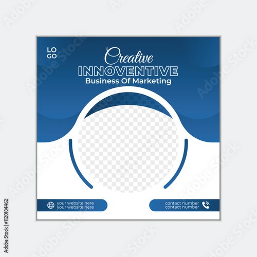 Modern business agency social media post design template