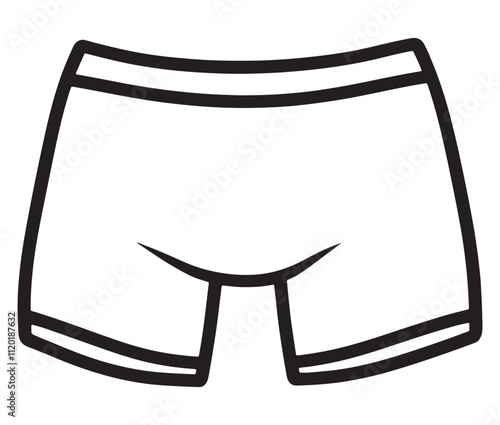 Hand drawn illustration of underwear, Icon collection underwear isolated on white background