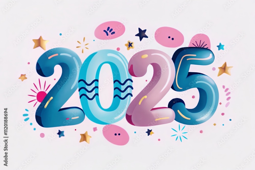 Design 2025 3D water Happy New Year 2025, Christmas New Year , Christmas Design 2025 3D water Happy New Year 2025, Christmas New Year , Christmas