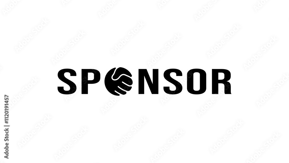 Sponsor emblem , black isolated silhouette Sponsor emblem , black isolated silhouette