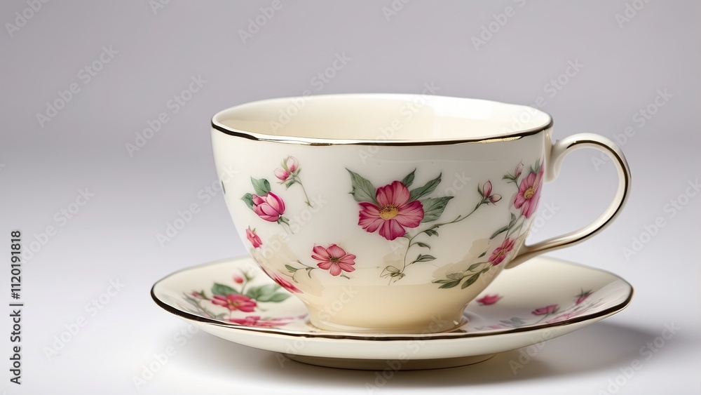 Teacup isolated on a clear background cutout Teacup isolated on a clear background cutout