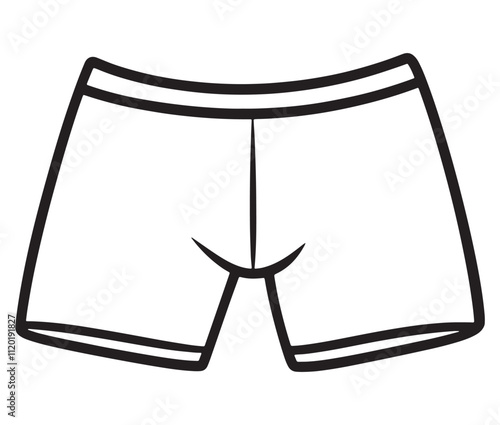 Hand drawn illustration of underwear, Icon collection underwear isolated on white background