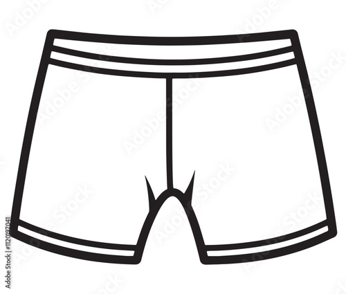 Hand drawn illustration of underwear, Icon collection underwear isolated on white background