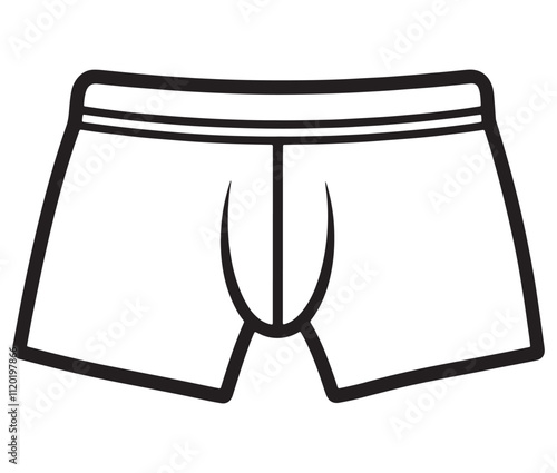 Hand drawn illustration of underwear, Icon collection underwear isolated on white background