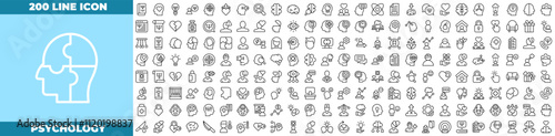 Psychology Line Editable Icons set.
