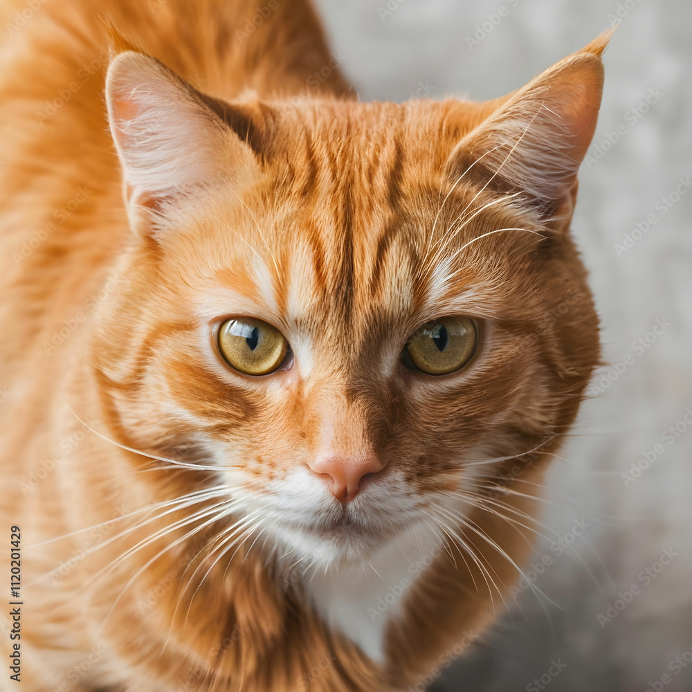 Portrait of a ginger cat looking at the camera Portrait of a ginger cat looking at the camera