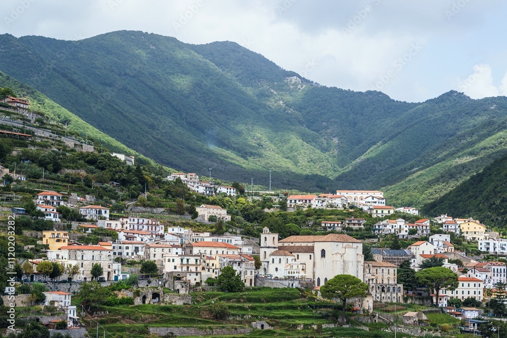 Naklejka premium Ravello, Amalfi Coast, Tyrrhenian Sea, Salerno, Campania, Italy, Europe