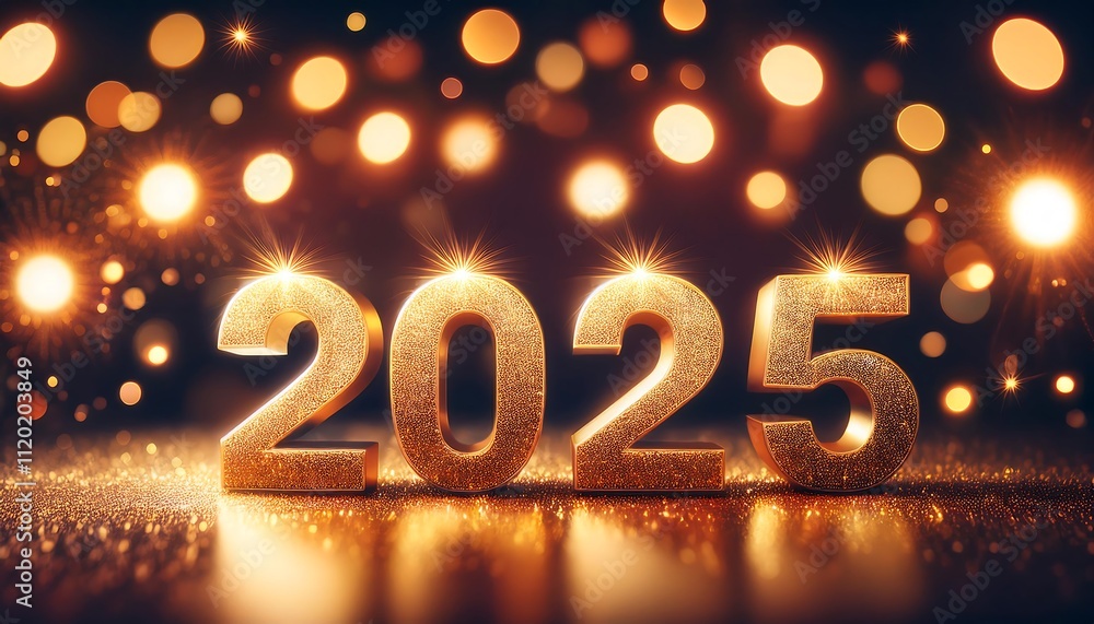 Elegant farewell to 2025 with sparkling golden letters and shimmering bokeh lights capturing a magical moment. Generative AI Elegant farewell to 2025 with sparkling golden letters and shimmering bokeh lights capturing a magical moment. Generative AI