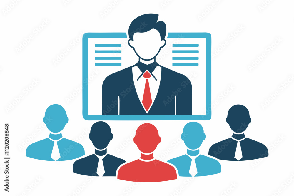Conference Call vector design white background Conference Call vector design white background