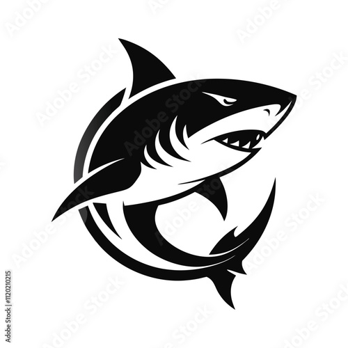 creative whale, shark, penguins, gaming mascot logo and vector art design