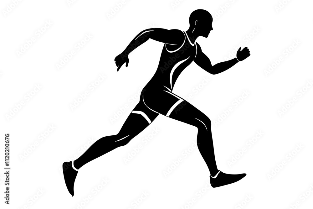 Silhouette of a runner illustration Silhouette of a runner illustration