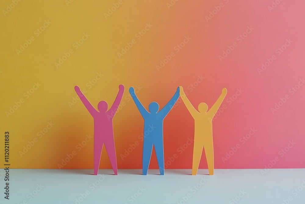 Fototapeta premium Pastel People Teamwork Hope and Optimism