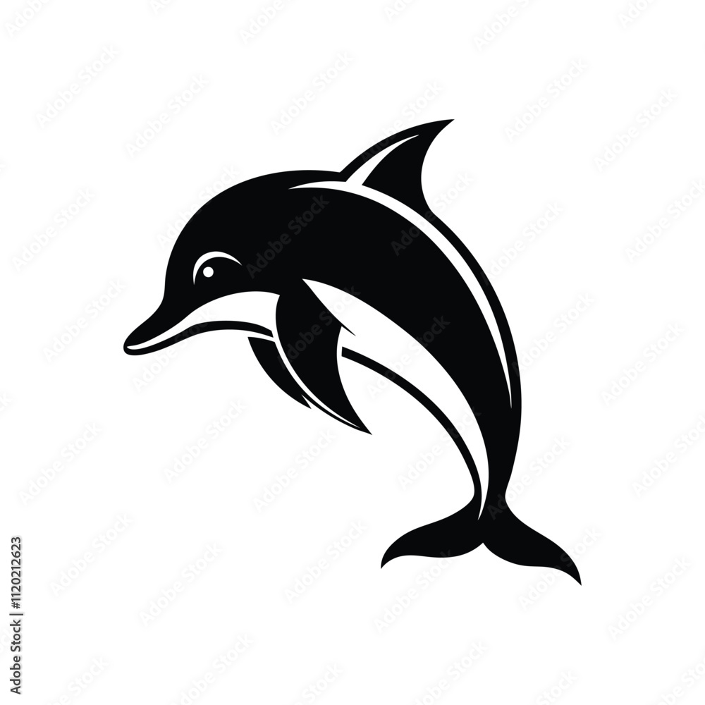 Naklejka premium creative whale, shark, penguins, gaming mascot logo and vector art design