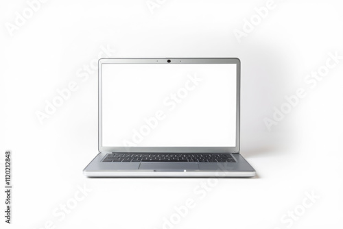 Modern computer,laptop with blank screen background.