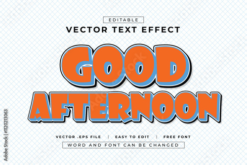 Good Afternoon editable text effect