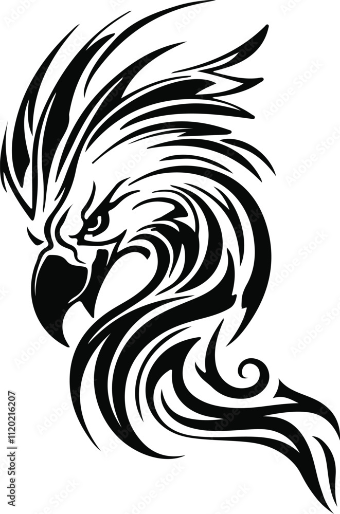 Fototapeta premium T-shirt design black and white tattoo design