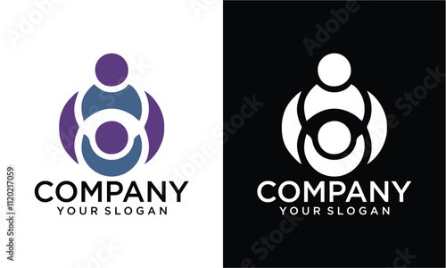 Creative People logo design, Community human Logo design template element, vector illustration