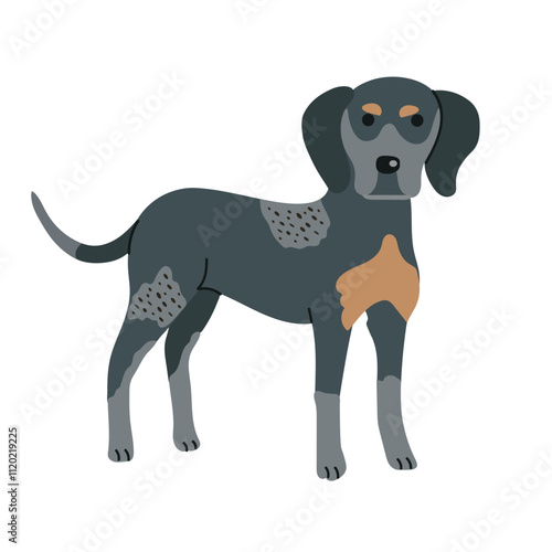 Bluetick coonhound icon clipart avatar logotype isolated illustration