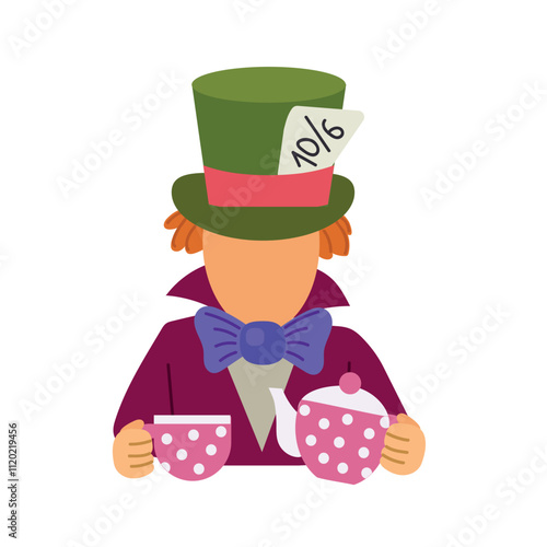 Mad hatter icon clipart avatar logotype isolated illustration