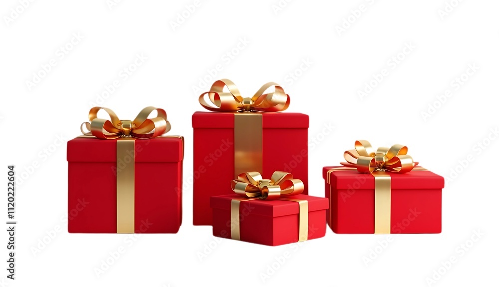 Obraz premium red christmas gift box