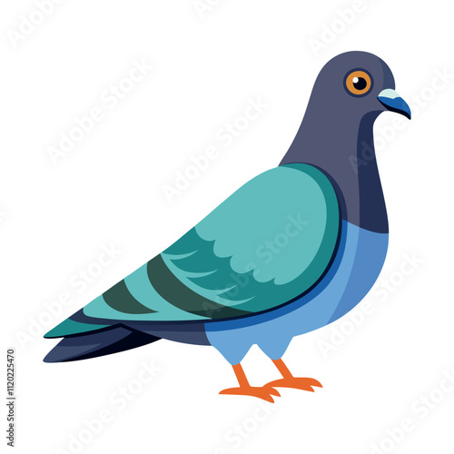Print pigeon bird vector