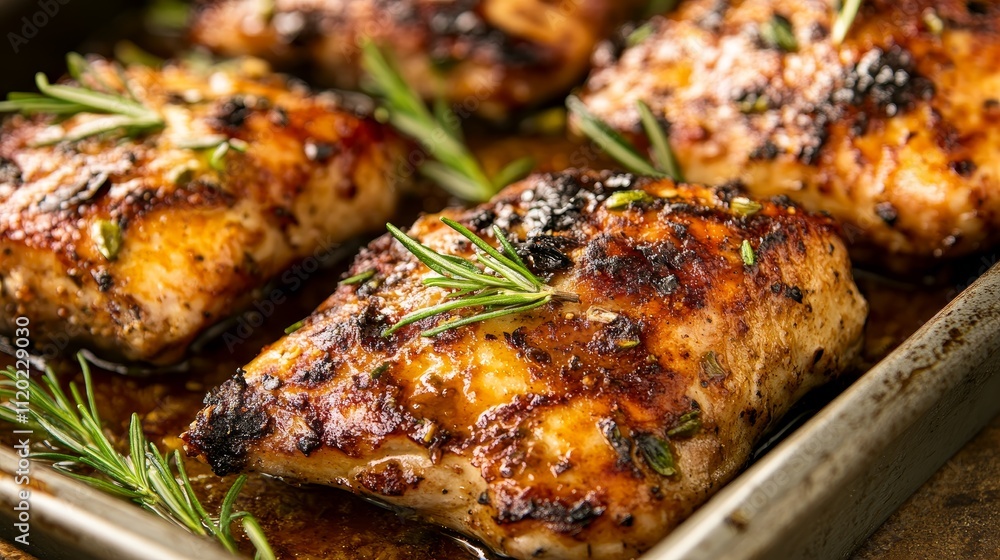 Grilled salmon fillets garnished with rosemary, showcasing a delicious and appetizing dish. Grilled salmon fillets garnished with rosemary, showcasing a delicious and appetizing dish.
