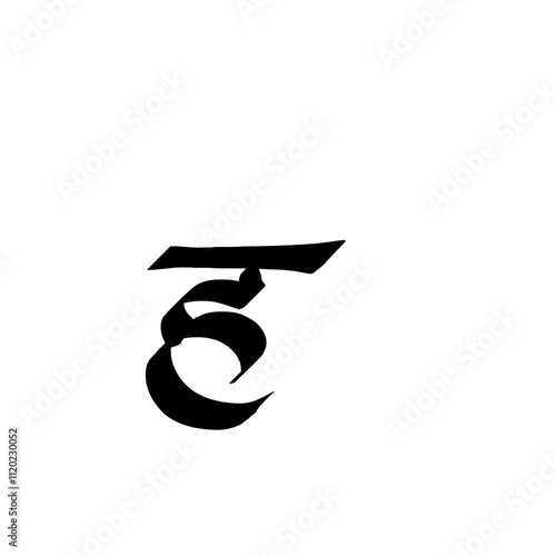 Hand Drawn Hindi Marathi Alphabet