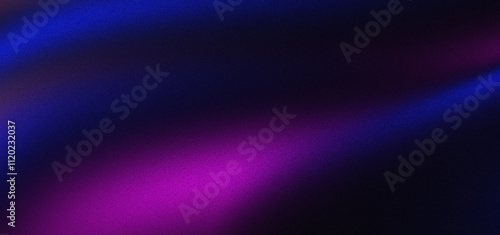 Dark blue purple glowing gradient wave background with a grainy texture, black noise effect poster header and banner design